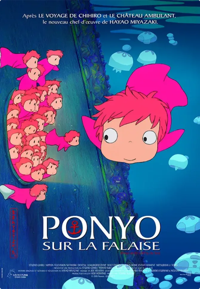 Affiche Ponyo sur la falaise