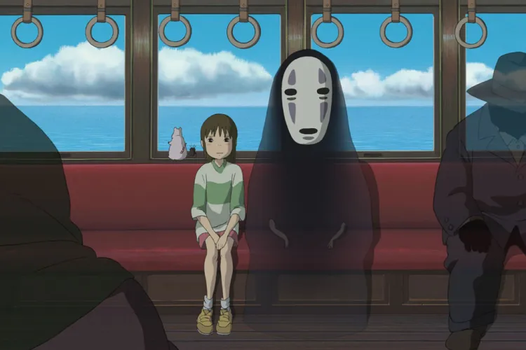 Chihiro dans la fameuse scène du train